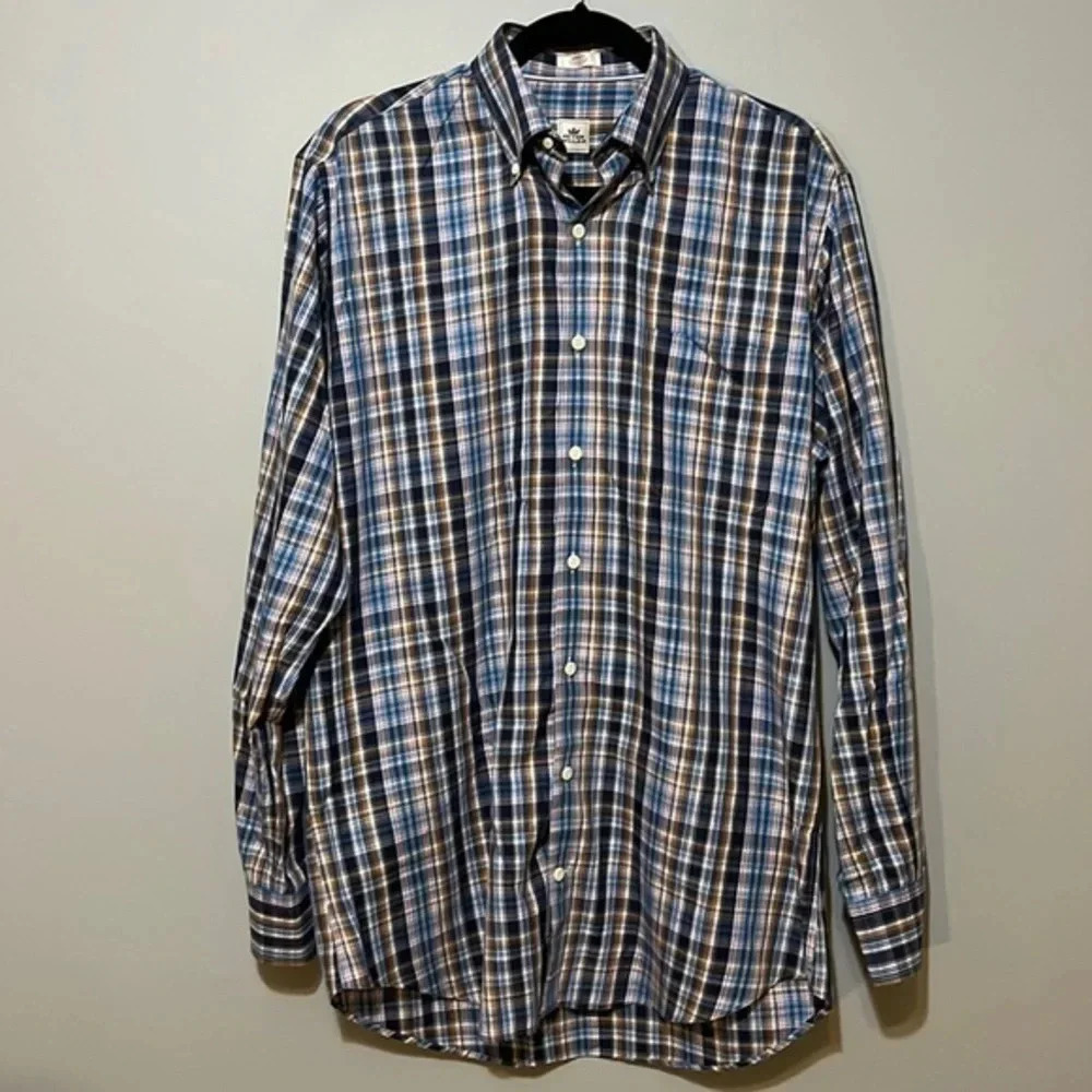 Peter Millar | Long sleeve cotton men’s M plaid‎ button down shirt EUC